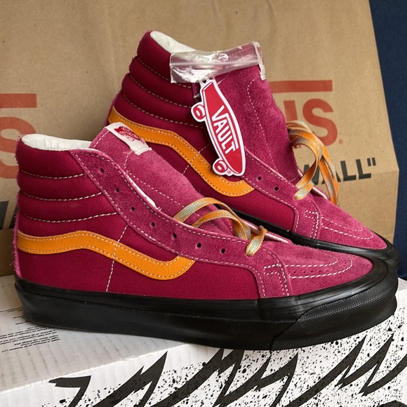 Vans Og Sk8-Hi Lx Heiry Suede Cerise/Apricot WMNS - Picture 6 of 16